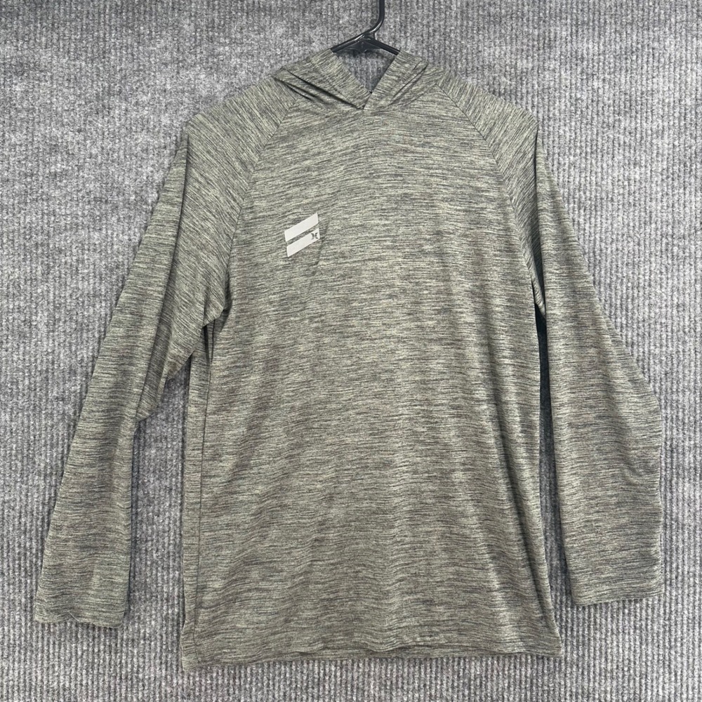 Hurley Hooded Performance Shirt Mens Small Grey Space Dye Long Sleeve Excellent